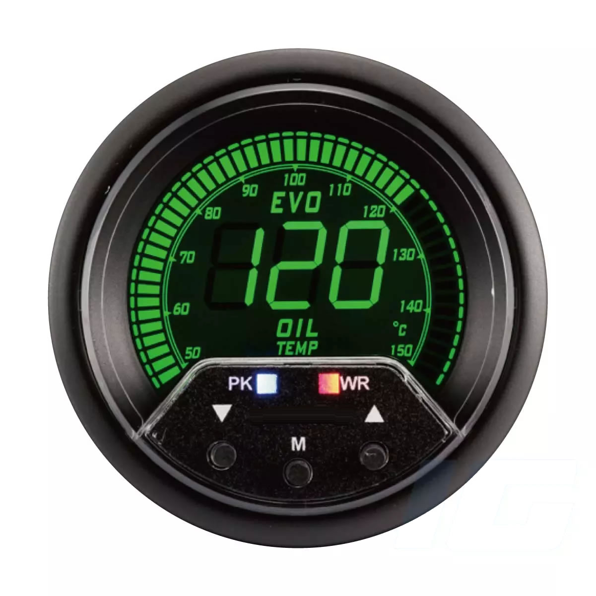 60mm LCD Performance Car Gauges - Oil Temp Gauge With Sensor and Warning and Peak For Your Sport Racing Car